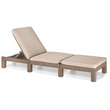 Allibert Gartenliege Rattanoptik cappuccino Bild 1