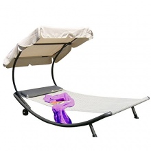 Leco Gartenliege 200x100cm natur Bild 1