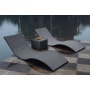 Gartenliege 3tlg.Polyrattan dunkelgrau Bild 1