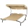 TecTake® Gartenliege Doppel Sonnendach beige  Bild 1