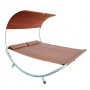 2er Gartenliege 200x200 Braun Bild 1