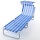 Gartenliege Sonnendach 188x60x30cm blau wei Bild 1