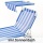 Gartenliege Sonnendach 188x60x30cm blau wei Bild 2