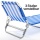 Gartenliege Sonnendach 188x60x30cm blau wei Bild 3