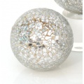 Dekokugel *Mosaiko* Deko Kugel Gartenkugel Kugel Mosaik Glas - Silber - D8,6cm Bild 1
