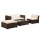 Gartenlounge Braun Polyrattan Bild 5