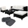 TecTake Gartenlounge Polyrattan schwarz Bild 1