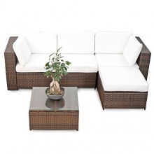 15tlg.Gartenlounge braun Polyrattan Bild 1