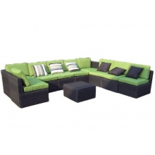 Gartenlounge 10tlg.Sitzgruppe Polyrattan grn Bild 1