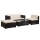 Gartenlounge Schwarz Polyrattan Bild 5