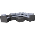 Gartenlounge Polyrattan 5 tlg.Grau Bild 1