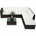 Gartenlounge 20tlg.Polyrattan schwarz Bild 1