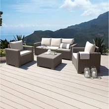 BEST Gartenlounge 4tlg.cappuccino sand Bild 1