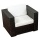 20tlg.Gartenlounge Polyrattan handgeflochten schwarz Bild 5