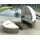 Gartenlounge grau beige Polyrattan Bild 2