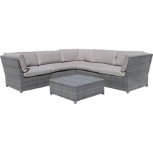 Gartenlounge Polyrattan 6tlg.Grau Bild 1
