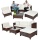 TecTake Gartenlounge braun Bild 5