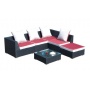 Ambientehome Gartenlounge Polyrattan schwarz 6tlg. Bild 1