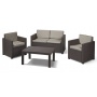 Allibert Gartenlounge Rattanoptik Kunststoff braun Bild 1
