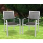 2er Set Gartensessel schwarz Aluminium Bild 1