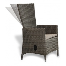 Gartensessel Polyrattan grau meliert Bild 1