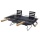 Tischgrill Metall Holzgriffe und Stahlsockel, Barbeque (LHS) Bild 2