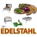 XXL CAMPING Edelstahl Grill Holzkohle Tischgrill Klappgrill von BTV Bild 1