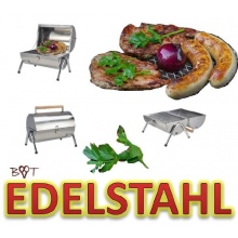 XXL CAMPING Edelstahl Grill Holzkohle Tischgrill Klappgrill von BTV Bild 1