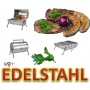 XXL CAMPING Edelstahl Grill Holzkohle Tischgrill Klappgrill von BTV Bild 1