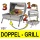 XXL CAMPING Edelstahl Grill Holzkohle Tischgrill Klappgrill von BTV Bild 2