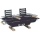 Hibachi BBQ Tischgrill aus Stahlblech, mit 2 Grillflächen, 47 x 26 cm  Bild 1