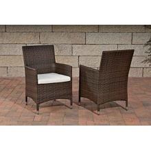 CLP Polyrattan Gartenstuhl braun Bild 1