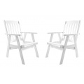 Ambientehome Gartensthle Massivholz Wei 2tlg. Set Bild 1