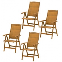 Belardo Gartensthle 4x Set Hartholz Bild 1