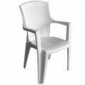 Gartensthle 2er Set Kunststoff Weiss Bild 1