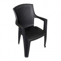 Gartensthle 4 Stck Kunststoff Schwarz Bild 1