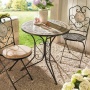 Gartensthle 2er Set Metall Schwarz Bild 1