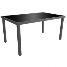 Gartentisch Aluminium 150x90cm Anthrazit Schwarz Bild 1