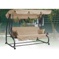Hollywoodschaukel Miami 4-sitzer grau creme Bild 1