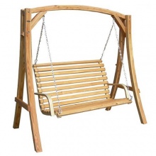Hollywoodschaukel aus Holz Bild 1