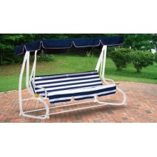 4-sitzer Hollywoodschaukel blau weiss Bild 1