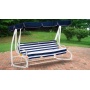 4-sitzer Hollywoodschaukel blau weiss Bild 1