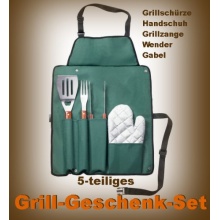 Grillbesteck-Set 5 teilig BBQ Edelstahl von Schween24 Bild 1