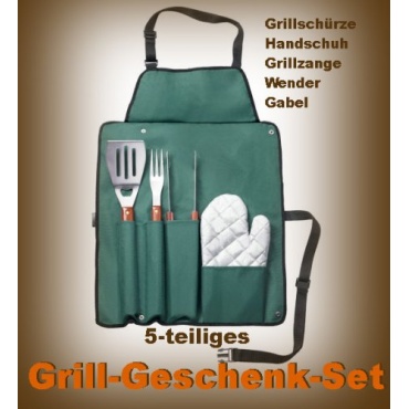 Grillbesteck-Set 5 teilig BBQ Edelstahl von Schween24 Bild 1