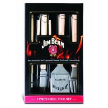 Jim Beam Grillbesteck mit Holzgriffflche, 5 tlg. Bild 1