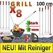 8 Grillspiee mit Grillgabel von BTV BRAND Bild 1