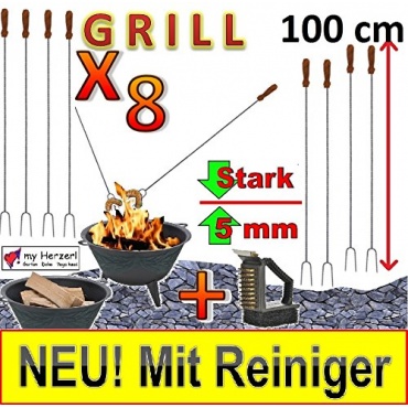 8 Grillspiee mit Grillgabel von BTV BRAND Bild 1