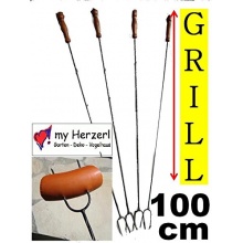 GRILLSPIESSE 4 Grillspiee mit Gabel,BTV Batovi Bild 1