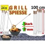 24er lange 1 m Grillspiee mit Grillgabel von BTV Bild 1