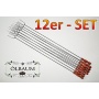 12 x 1 METER 100 cm lange Grillspiee mit Gabel lbaum Bild 1
